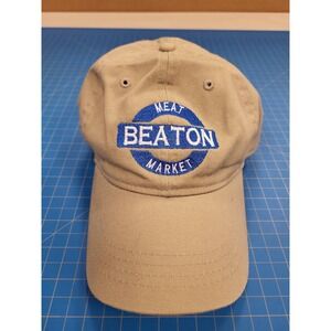 OC Beaton Meat Market Hat Cap Baseball Style One Size Fits Most Tan Color